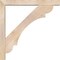 Ekena Millwork Olympic Block Smooth Bracket w/ Offset Brace, Douglas Fir, 5 1/2"W x 42"D x 42"H BKT0604X42X42OLY05SDF - alternate 4